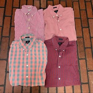 Lot of 4 J.Crew Slim Fit Plaid Button Down Shirt